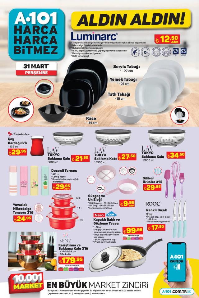 A101 aktüel ürünler kataloğu! 31 Mart A101 bu hafta katalog ürünleri neler? A101'e gelecek ürünler ve A101 fiyat listesi!