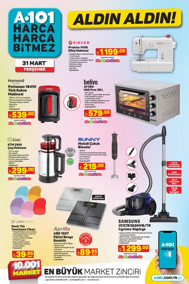 A101 aktüel ürünler kataloğu! 31 Mart A101 bu hafta katalog ürünleri neler? A101'e gelecek ürünler ve A101 fiyat listesi!