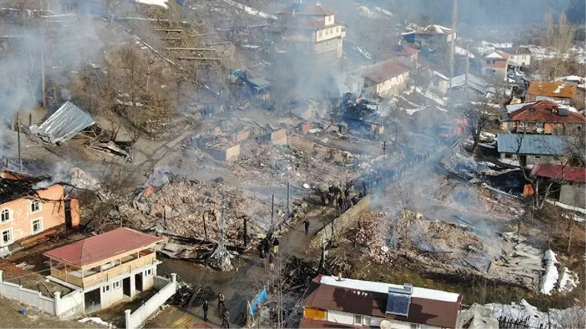Bir köy küle döndü! Evler ve ahırlar yandı, yangını haber veren köpek köylülerin canını kurtardı