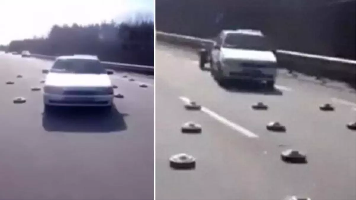 Ukrayna'da akıllara durgunluk veren görüntü! Sivil araçlar yola döşenen mayınların üzerinden geçti