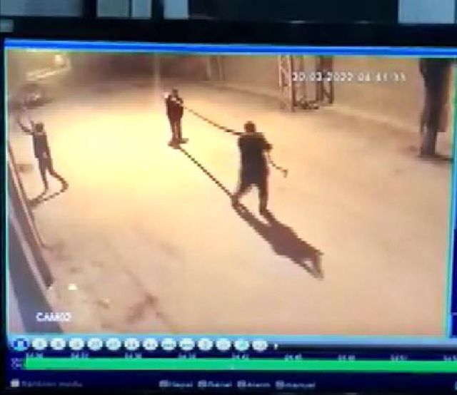 Hırsız duvardan inerken hırsızlarla karşılaştı