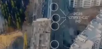 Ukrayna görüntüleri paylaştı! Sivil yerleşim alanına gizlenen Rus zırhlıları böyle vuruldu