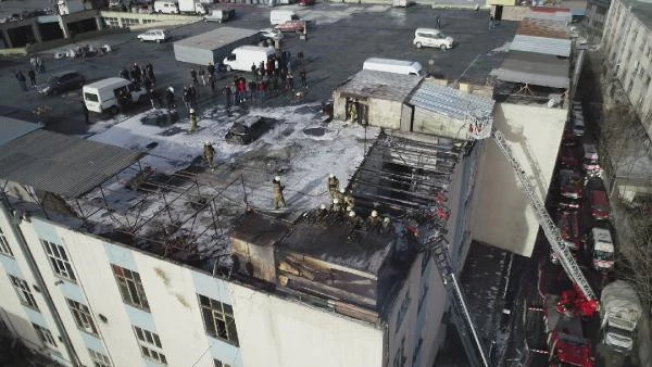 İş yerinin çatısında çıkan yangında 250 güvercin canlı diri yandı