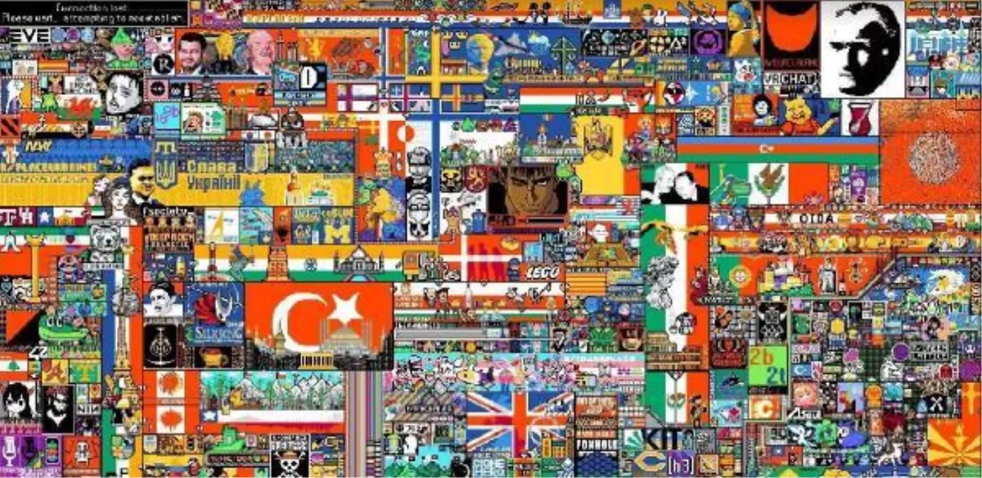 Son dakika... Sosyal medya platformu Reddit'te milyonların katılımıyla 'piksel sanatı'