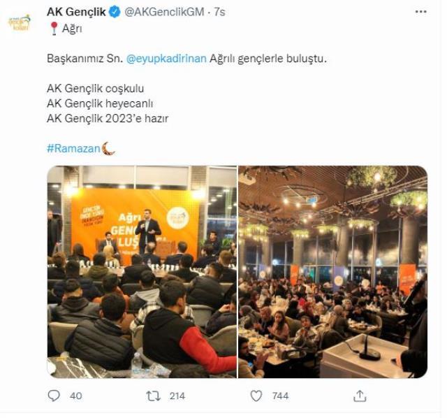 AK Parti Gençlik Kolları'ndan tepki çeken sahur paylaşımı! Partinin eski vekili hemen kaldırılmasını talep etti AK Parti Gençlik Kolları'ndan tepki çeken sahur paylaşımı! Partinin eski vekili hemen kaldırılmasını talep etti