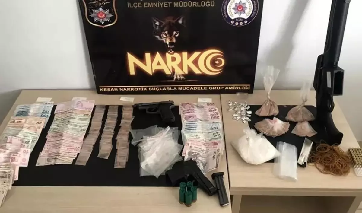 Son dakika haberi! Keşan'da çok sayıda adrese eş zamanlı uyuşturucu operasyonu