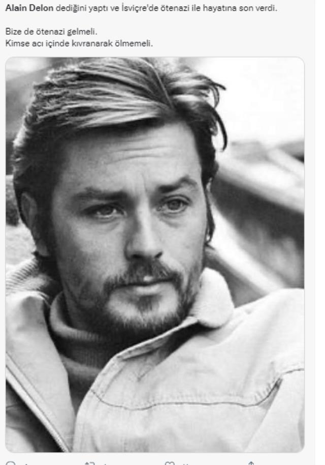 Alain Delon'un ötanaziyle yaşamını sonlandırdığı iddiası