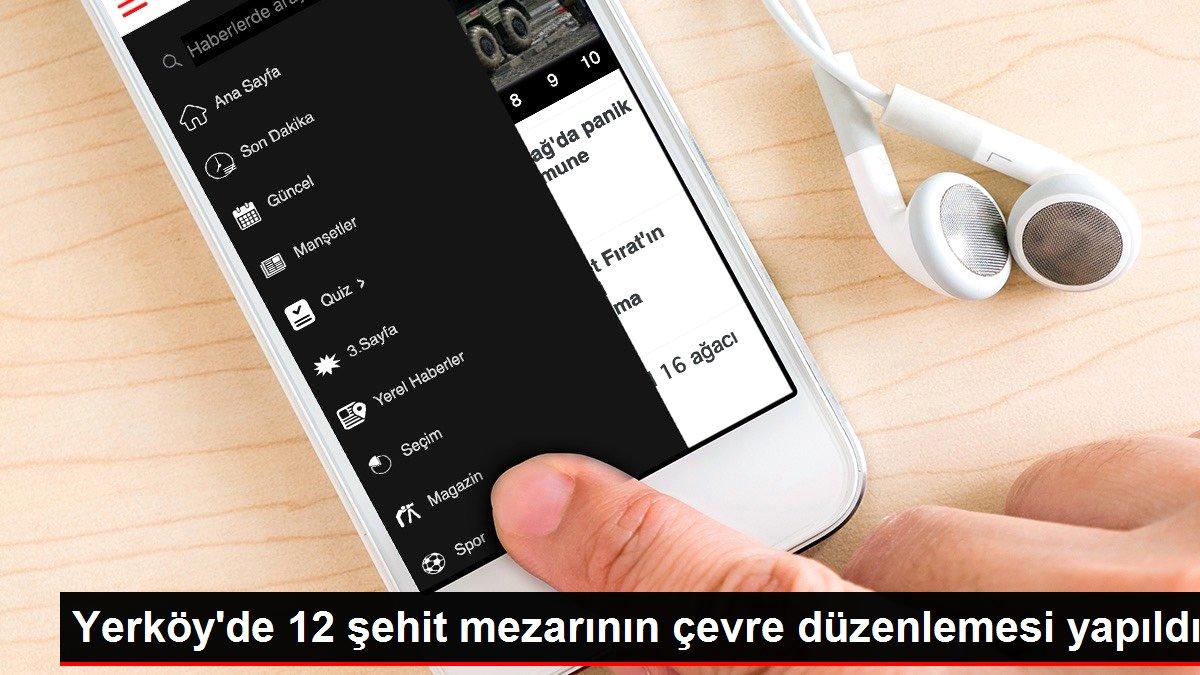 Yerköy'de 12 şehit mezarının çevre düzenlemesi yapıldı