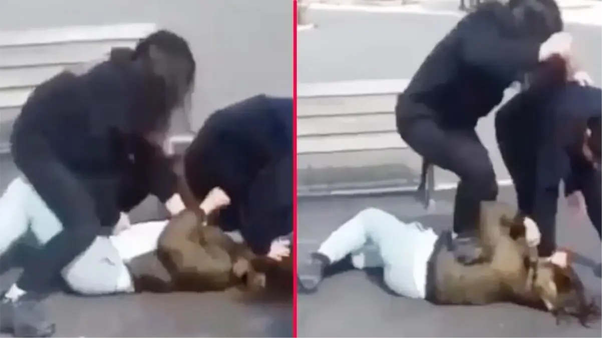 Genç kızı parkta tekme ve yumruklarla dövdüler! O anlar kamerada