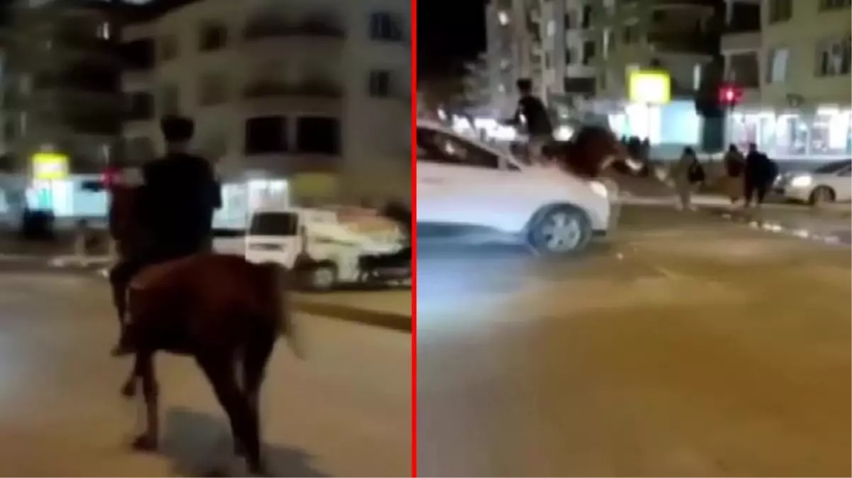 'Benzin zamlarından sonraki durumumuz' diye video çeken atlı gençler, araba ile çarpıştı
