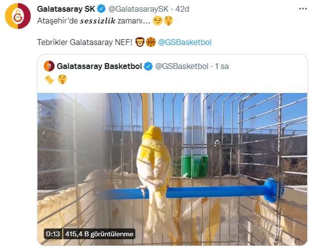 Galatasaray'dan Fenerbahçe'nin göndermesine cevap! Beğenilerin ardı arkası kesilmiyor Galatasaray'dan Fenerbahçe'nin göndermesine cevap! Beğenilerin ardı arkası kesilmiyor