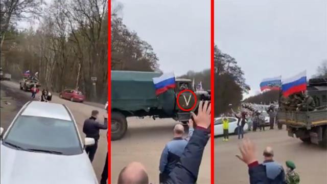 Rusya'da cepheye giden Rus askerlerine halk desteğini sürdürüyor Rusya'da cepheye giden Rus askerlerine halk desteğini sürdürüyor