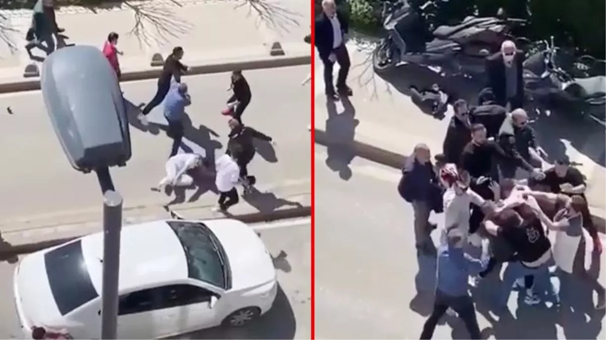 Üsküdar meydan muharebesi! Öfkeli grupla fırıncıların kavgası kamerada