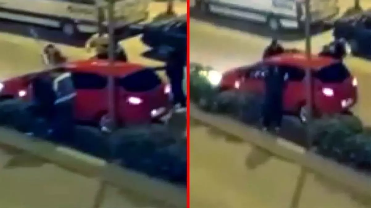 Eşi ile tartışıp aracına saldırdı! Arabada bulunan çocuklarının çığlıkları bütün mahalleyi inletti