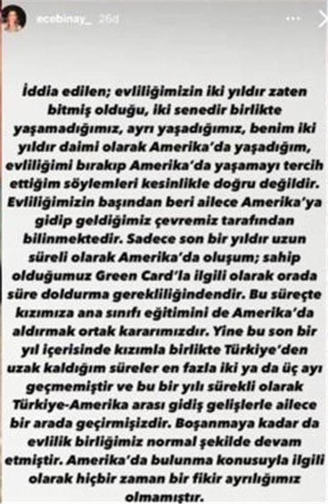 Mahsun Kırmızıgül ile tek celsede boşanan Ece Binay, hakkındaki iddialara cevap verdi