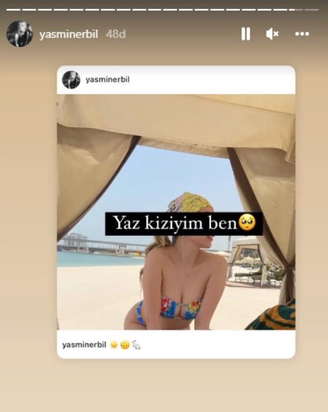 'Yaz kızıyım' diyen Yasmin Erbil, bikinili pozunu paylaştı