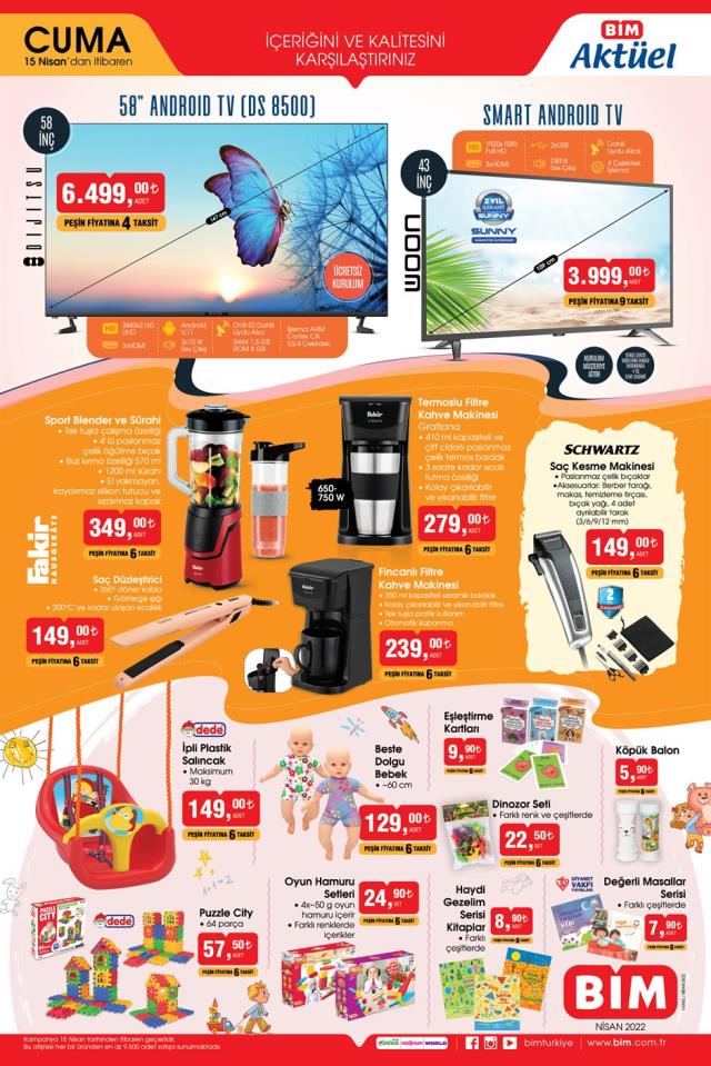 BİM aktüel ürünler kataloğu yayınlandı! 15 Nisan Cuma BİM bu hafta katalog ürünleri neler? BİM'e gelecek ürünler ve BİM fiyat listesi!