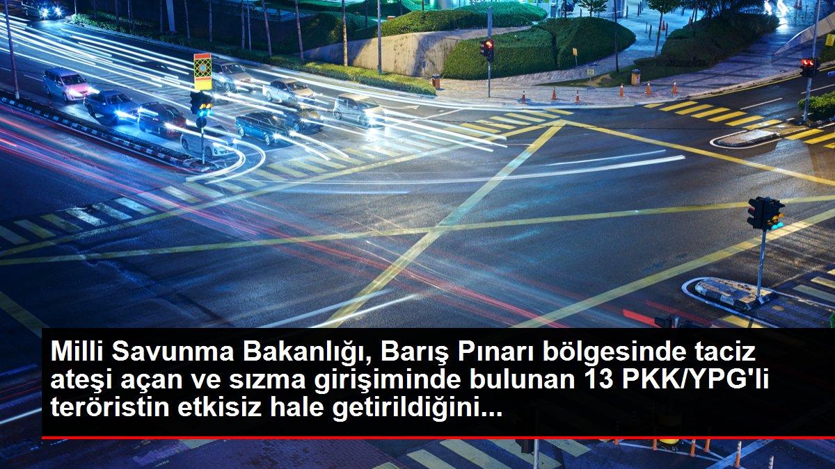 Milli Savunma Bakanlığı, Barış Pınarı bölgesinde taciz ateşi açan ve sızma girişiminde bulunan 13 PKK/YPG'li teröristin etkisiz hale getirildiğini...