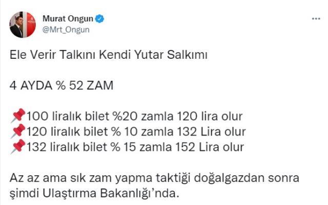 İBB'den Ulaştırma Bakanlığı'yla yaşanan zam polemiğine atasözlü tepki: Ele verir talkını kendi yutar salkımı