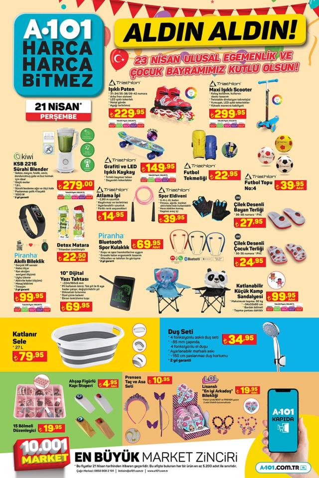 A101 aktüel ürünler kataloğu! 21 Nisan A101 bu hafta katalog ürünleri neler? A101'e gelecek ürünler ve A101 fiyat listesi!