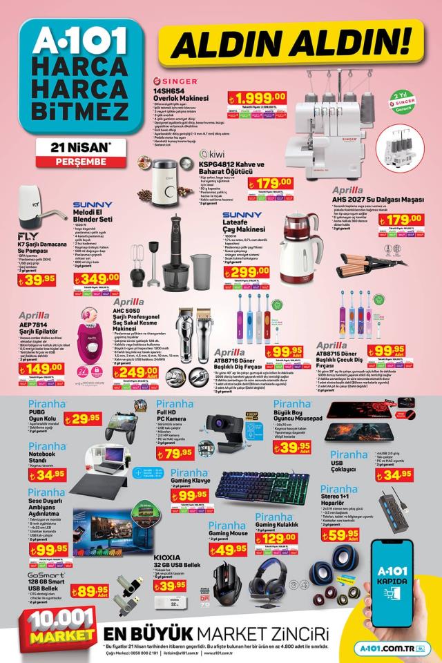 A101 aktüel ürünler kataloğu! 21 Nisan A101 bu hafta katalog ürünleri neler? A101'e gelecek ürünler ve A101 fiyat listesi!