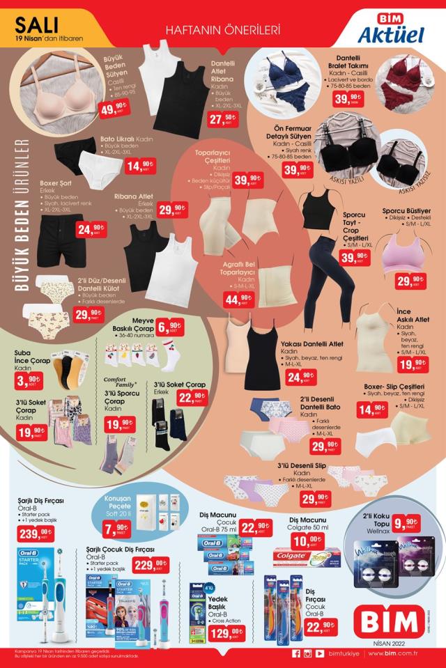 BİM aktüel ürünler kataloğu yayınlandı! 19 Nisan Salı BİM bu hafta katalog ürünleri neler? BİM'e gelecek ürünler ve BİM fiyat listesi!