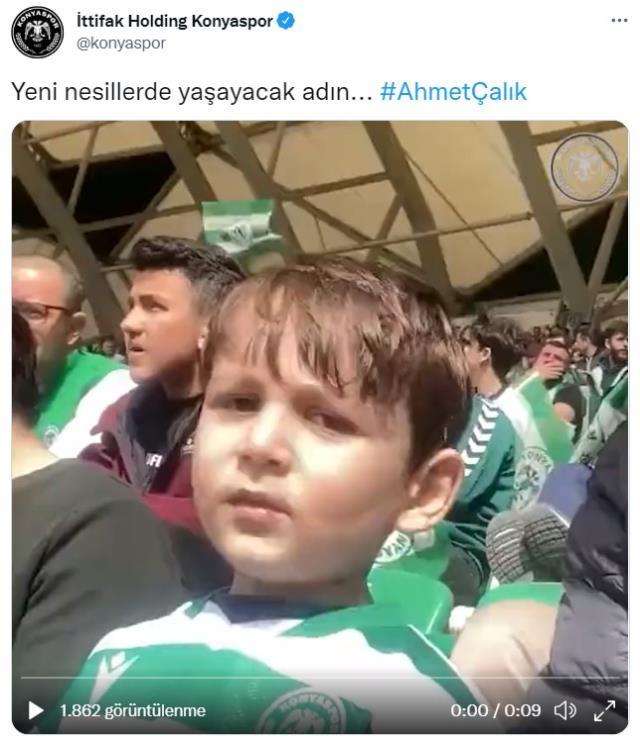 Gözyaşlarına boğan paylaşım! Konyasporlu çocuğun Ahmet Çalık sorusu yürekleri dağladı