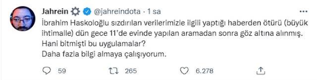 İbrahim Haskoloğlu'nun gözaltına alınmasına yayıncılarından tepki geldi İbrahim Haskoloğlu'nun gözaltına alınmasına yayıncılarından tepki geldi