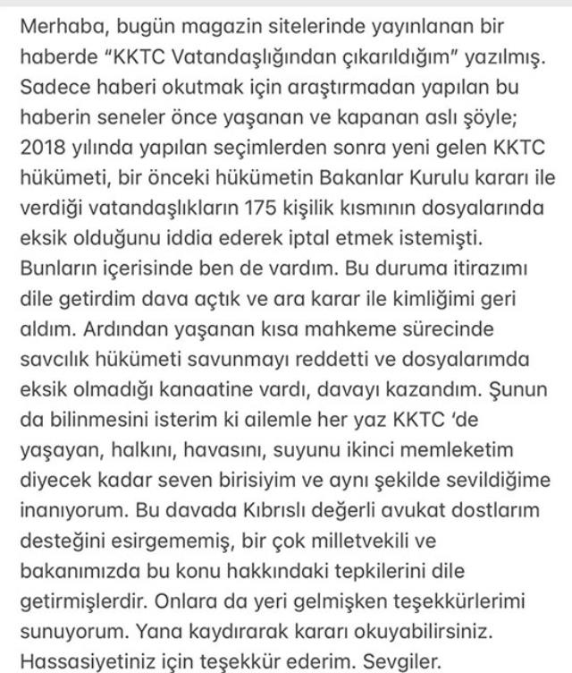 Koral Saygınaer... 'VATANDAŞLIKTAN ÇIKARILDI' HABERLERİNE AÇIKLAMA!