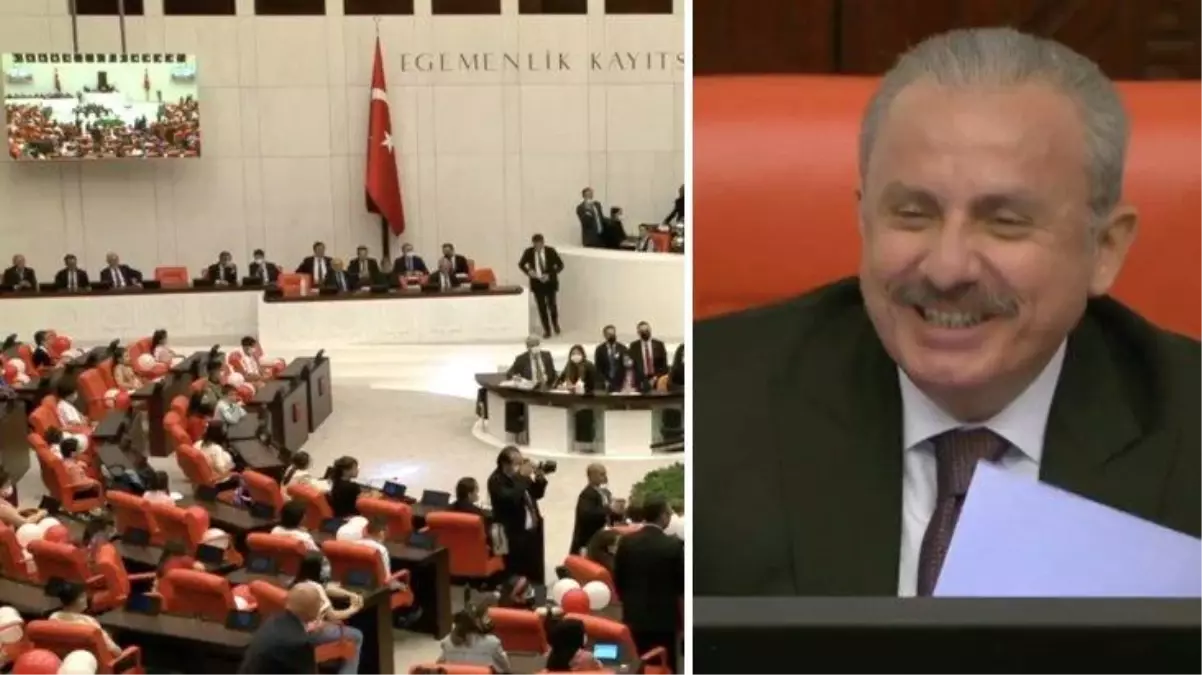 Gergin siyasete kısa bir mola! TBMM'deki 23 Nisan özel oturumuna Şentop'un esprisi damga vurdu