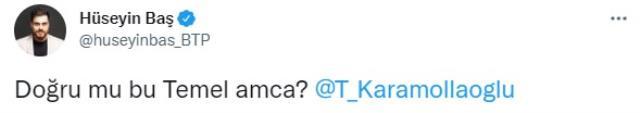 Karamollaoğlu, BTP'yi Millet İttifakı'nda istemiyor mu? Hüseyin Baş, sosyal medyadan sordu: Doğru mu Temel amca?