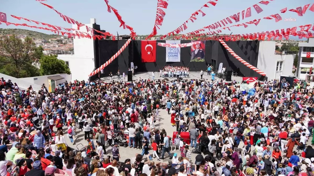 Çeşme'de Coşkulu 23 Nisan
