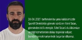 Çaykur Rizespor Sportif Direktörü Fahri Tatan istifa etti