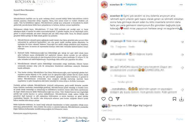 Ece Erken, eşi Şafak Mahmutyazıcıoğlu'nun varlığı için reddi miras yaptı