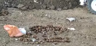 İnşaat kazısında toprağa gömülü halde Osmanlı dönemine ait el bombaları bulundu