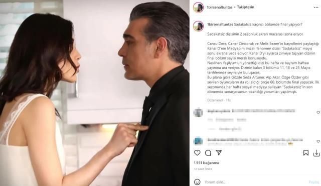 Sadakatsiz dizisi mayıs ayında yayınlanacak olan 60. bölümle final yapacak Sadakatsiz dizisi mayıs ayında yayınlanacak olan 60. bölümle final yapacak