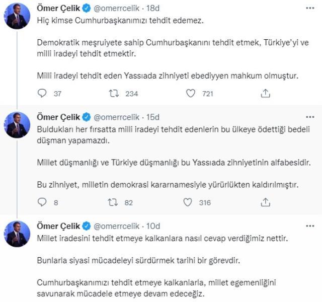 Son Dakika! AK Parti Sözcüsü Çelik'ten CHP'li Özgür Özel'e tepki: Hiç kimse Cumhurbaşkanımızı tehdit edemez Son Dakika! AK Parti Sözcüsü Çelik'ten CHP'li Özgür Özel'e tepki: Hiç kimse Cumhurbaşkanımızı tehdit edemez