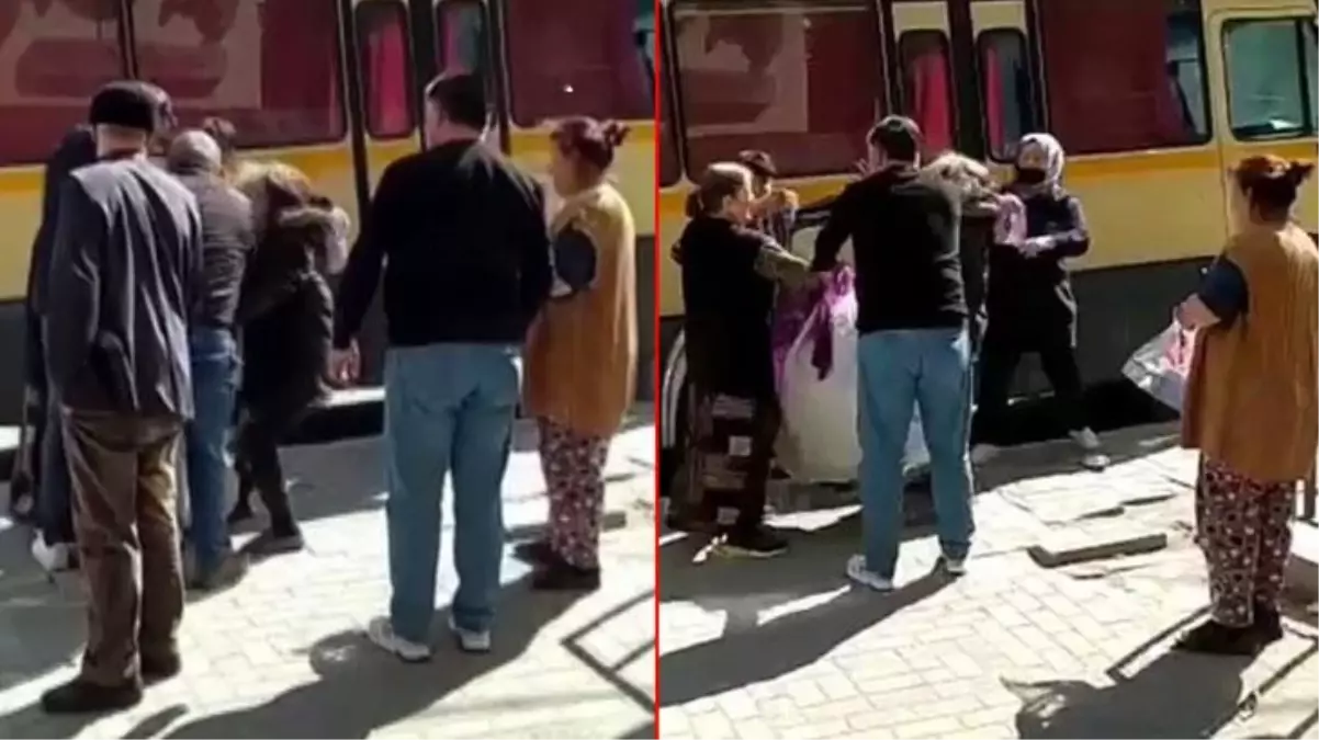 Yer anlaşmazlığı yaşayan kağıt toplayıcısı iki kadın saç saça baş başa kavga etti