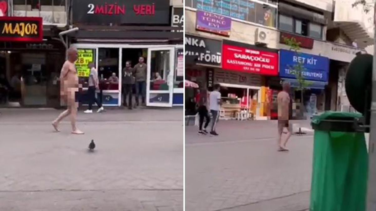 Ankara'da bir vatandaş çırılçıplak bir şekilde sokakta dolaştı