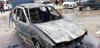 Yozgat'ta park halindeki otomobil yandı