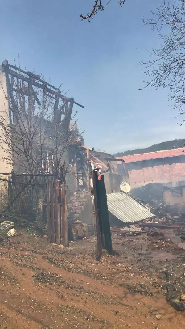 Çalıları yakmak isterken kendi evini yakıp kül etti