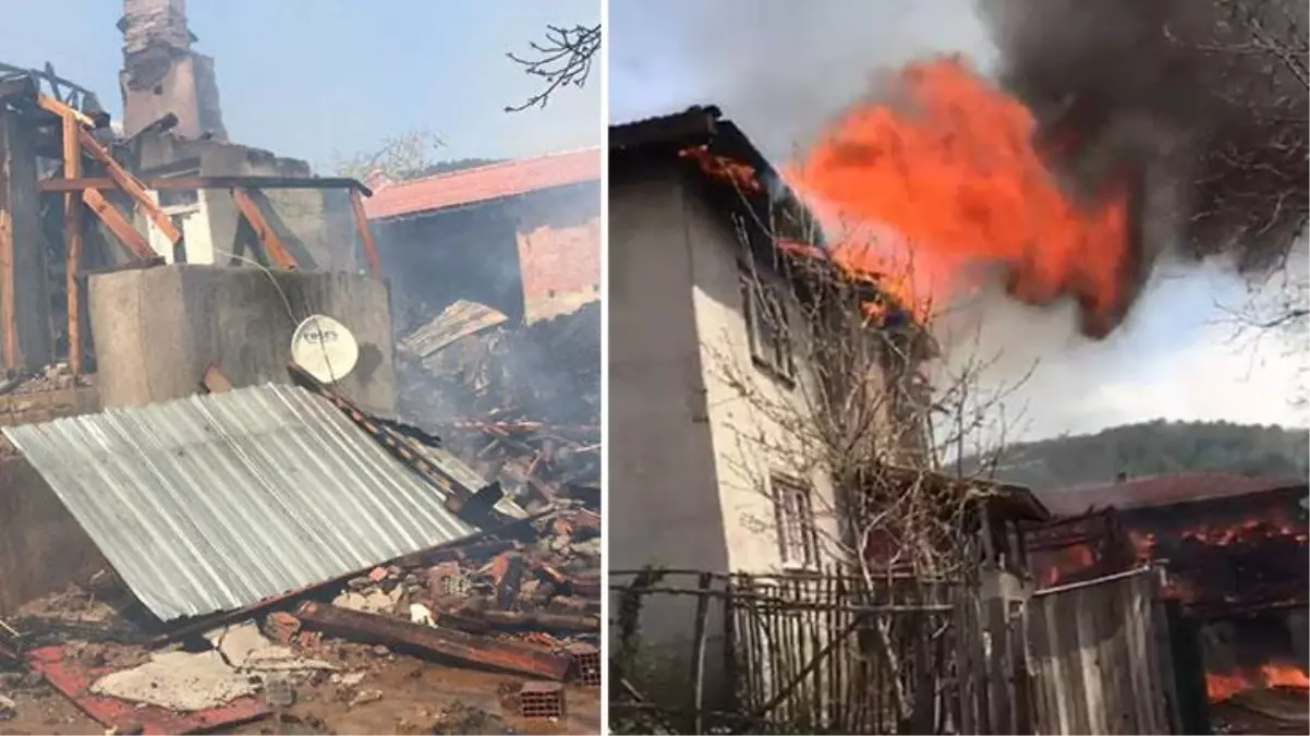 Çalıları yakmak isterken kendi evini yakıp kül etti