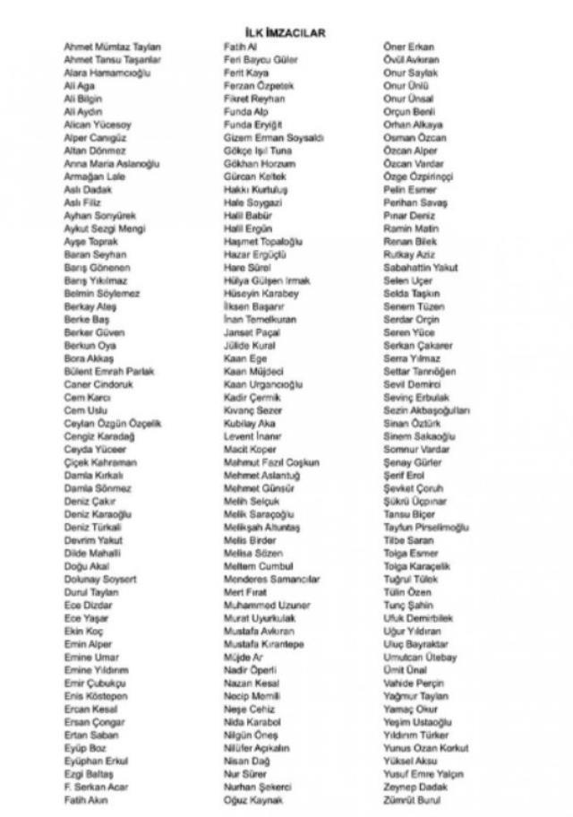 Gezi Parkı davasında verilen kararlara karşı gelen 117 ünlü isim, bildiri imzaladı Gezi Parkı davasında verilen kararlara karşı gelen 117 ünlü isim, bildiri imzaladı