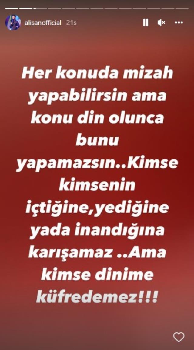 Alişan, Kadir Gecesi alkol masasından paylaşım yapan Pegasus çalışanlarına tepki gösterdi Alişan, Kadir Gecesi alkol masasından paylaşım yapan Pegasus çalışanlarına tepki gösterdi