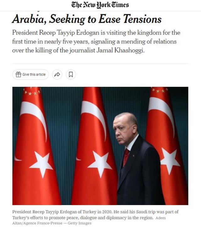 Cumhurbaşkanı Erdoğan'ın Suudi Arabistan ziyareti dünya basınında geniş yankı buldu