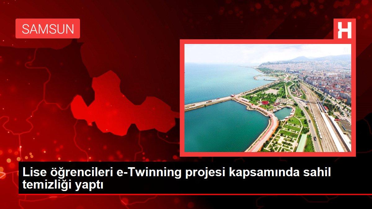 Lise öğrencileri e-Twinning projesi kapsamında sahil temizliği yaptı