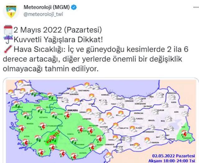 Bayram planı yapanlar dikkat! Meteoroloji sağanak yağış için saat verdi