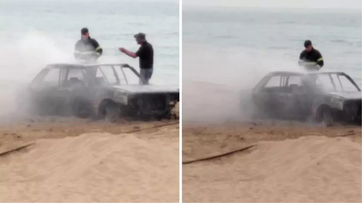 Otomobilini ateşe verdi, yardıma koşan vatandaşları 'Söndürmeyin' diyerek reddetti