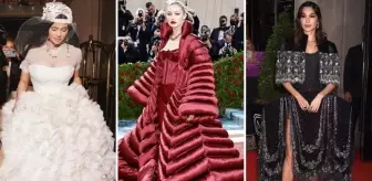 Met Gala'da şıklık yarışı! Gelinlikle katılan da oldu avizeyi andıran elbiseyle de