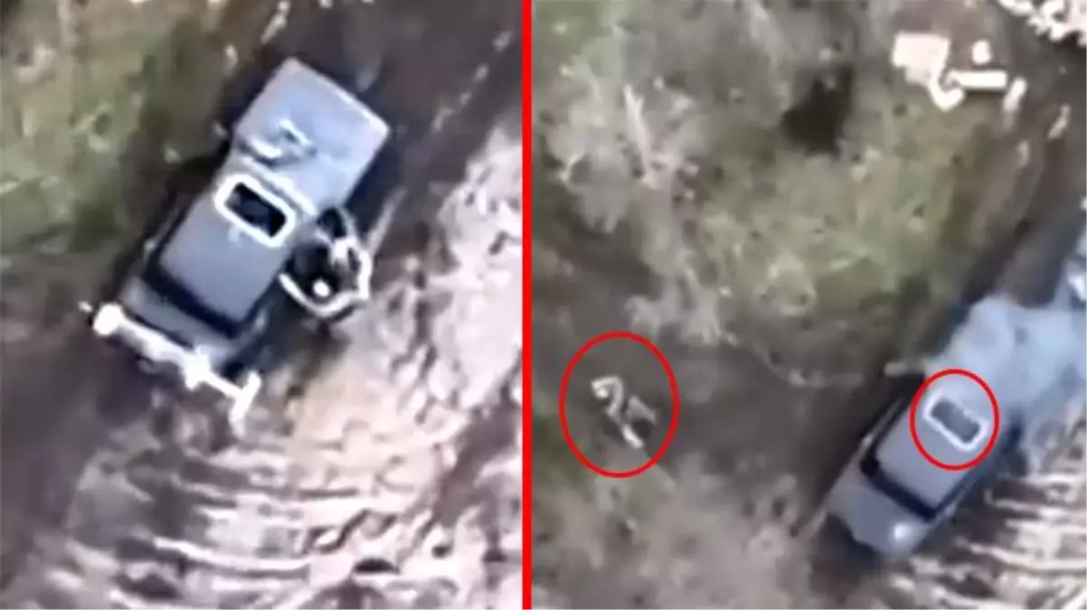 Rusların başı İHA'larla belada! Üst camdan içeri giren roket otomobili havaya uçurdu